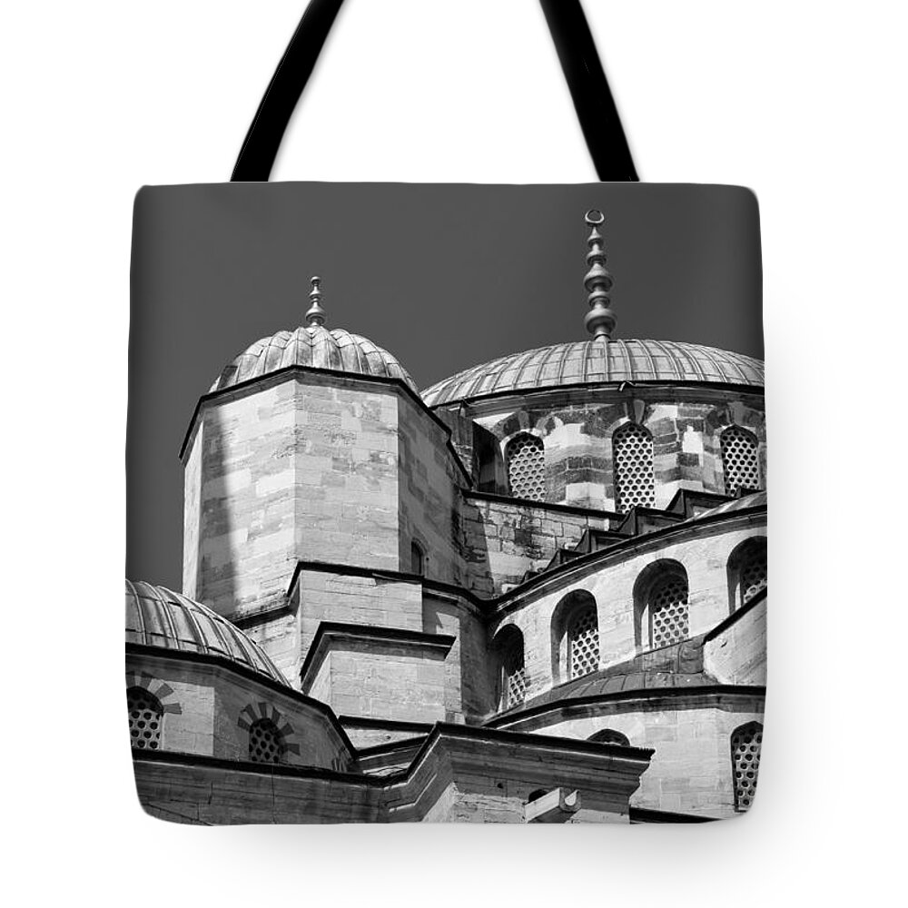 Istanbul Tote Bag featuring the photograph Blue Mosque Angles And Curves 03 by Rick Piper Photography