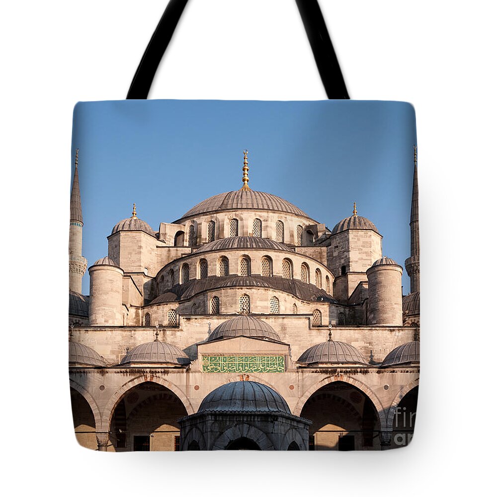 Istanbul Tote Bag featuring the photograph Blue Mosque Domes 01 by Rick Piper Photography