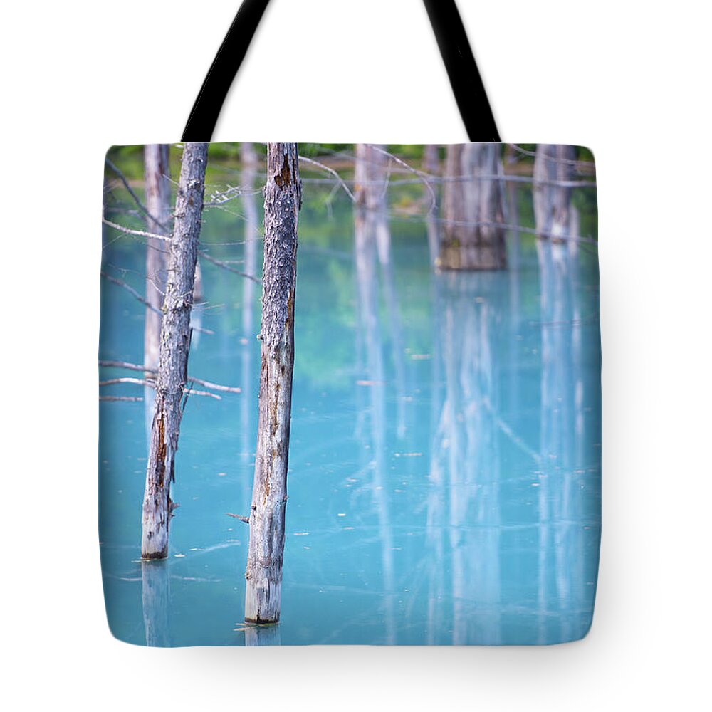 Tranquility Tote Bag featuring the photograph Blue Pond by Jason Arney