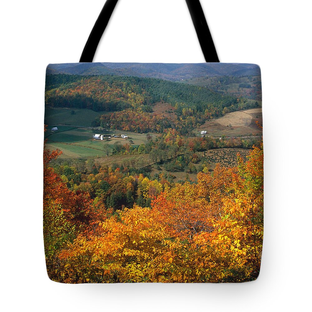 North Carolina Tote Bag featuring the photograph Blue Ridge Mountains by Bruce Roberts