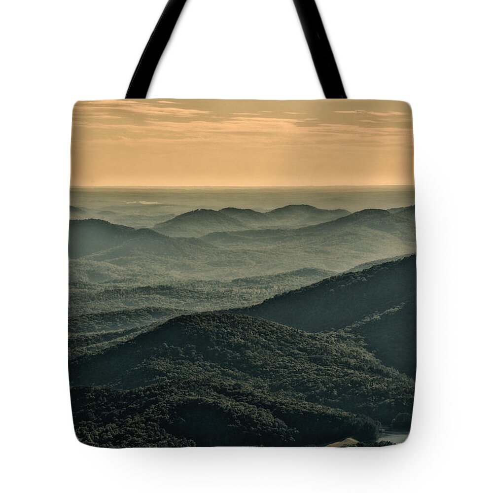 Blue Ridge Parkway Tote Bag featuring the photograph Blue Ridge Overlook Fall by Kevin Cable