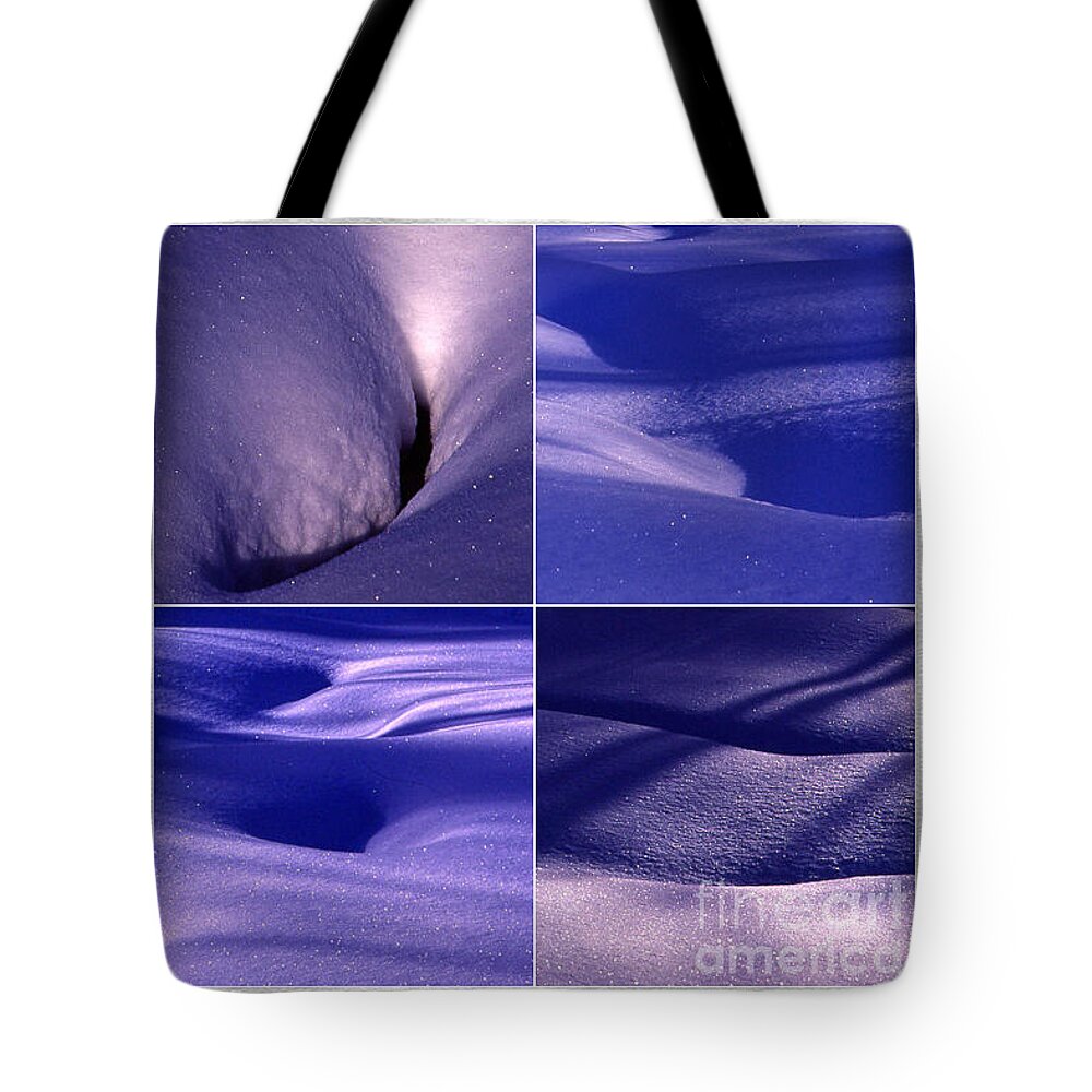 Snow Tote Bag featuring the photograph Blue Snow by Randi Grace Nilsberg