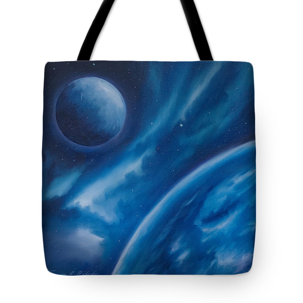 Jame Christopher Hill Tote Bag featuring the painting Blue Star by James Hill