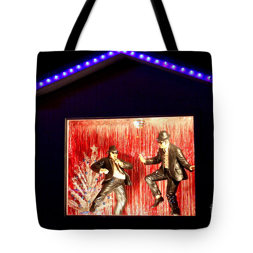 John Belushi Tote Bag featuring the photograph Blues Brothers Tribute by Kathy White