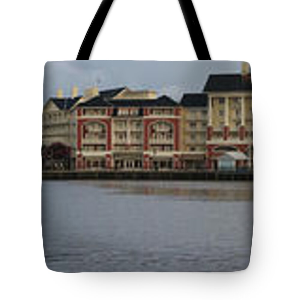Panorama Tote Bag featuring the photograph Boardwalk Panorama Walt Disney World by Thomas Woolworth