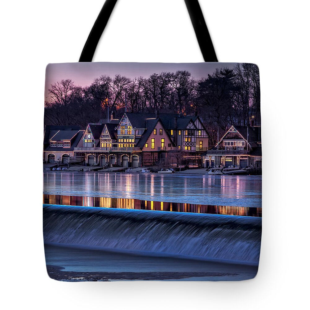Boat House Row Tote Bag featuring the photograph Boathouse Row by Susan Candelario