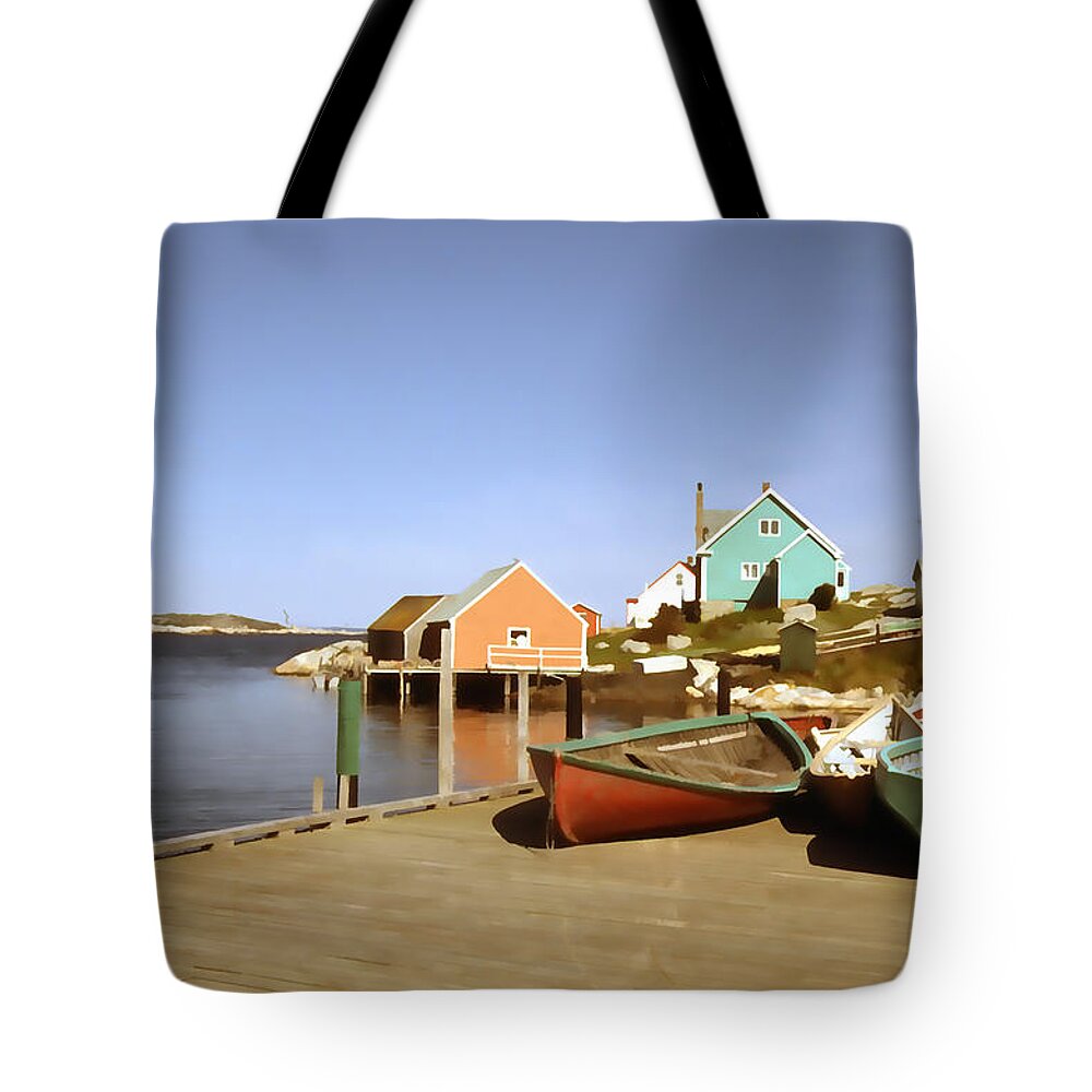 Canoes Tote Bag featuring the photograph Boats Vintage by Cathy Anderson