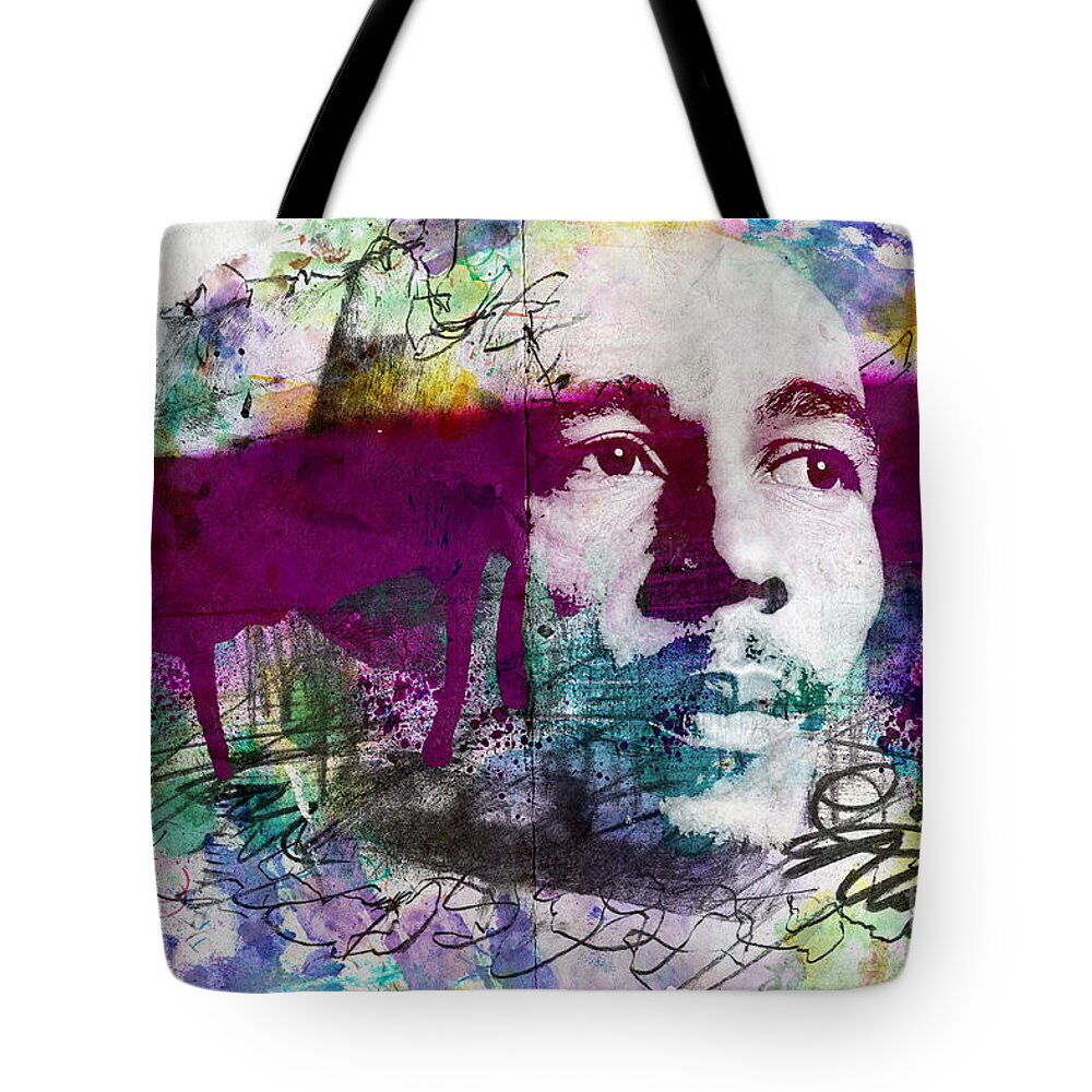 Bob Tote Bag featuring the painting Bob Marley One Love by Jonas Luis