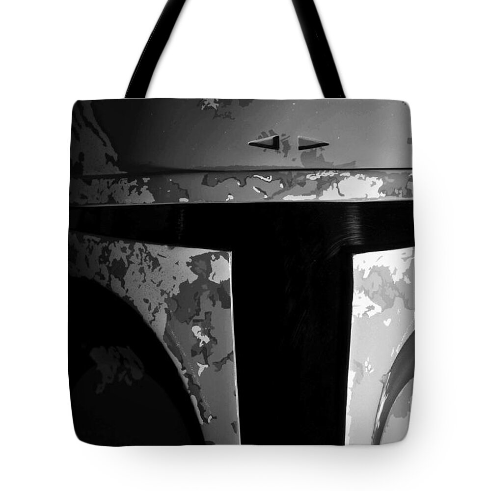 Boba Tote Bag featuring the photograph Boba Fett Helmet 29 by Micah May