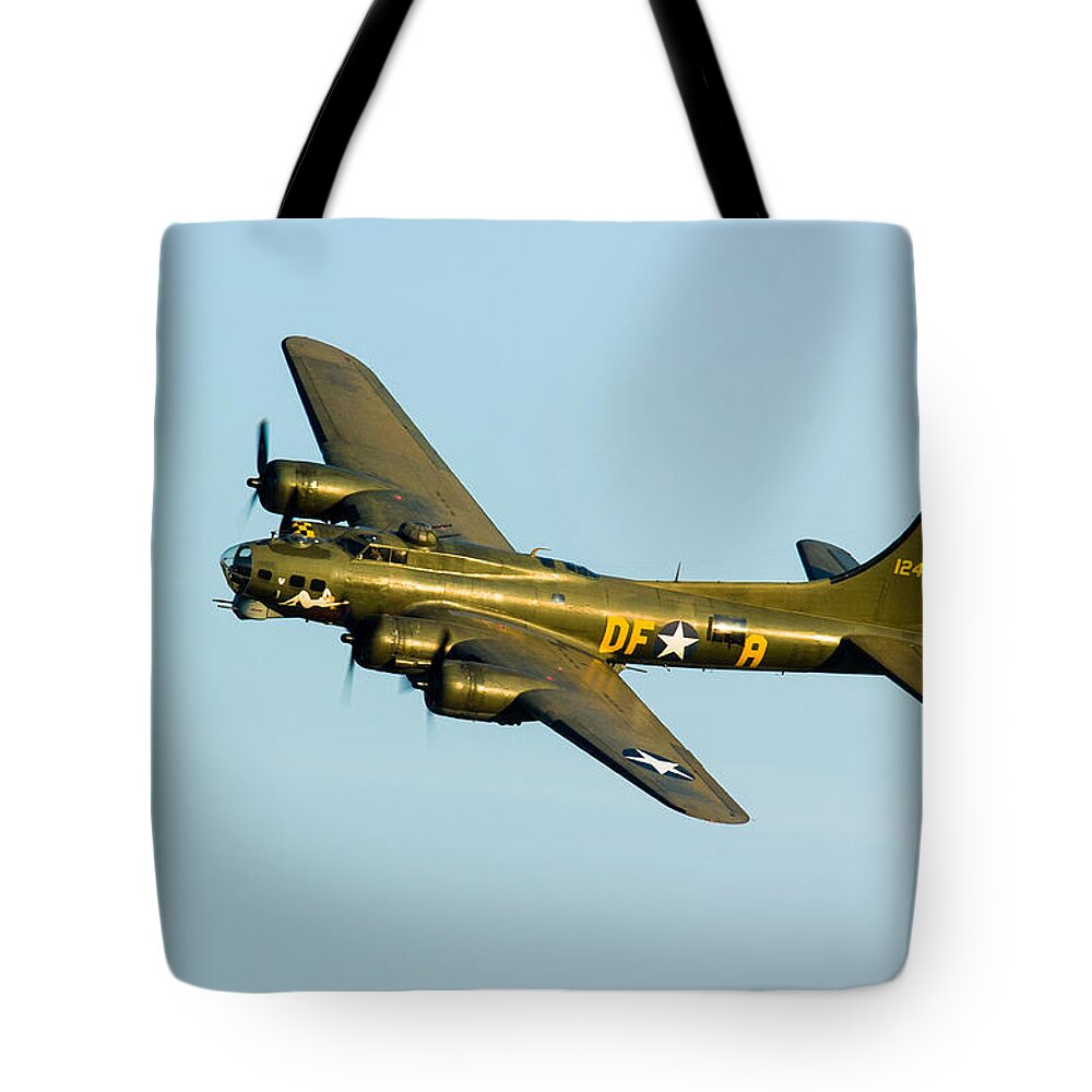 Air Tote Bag featuring the photograph Boeing B17 Sally B by Mark Llewellyn