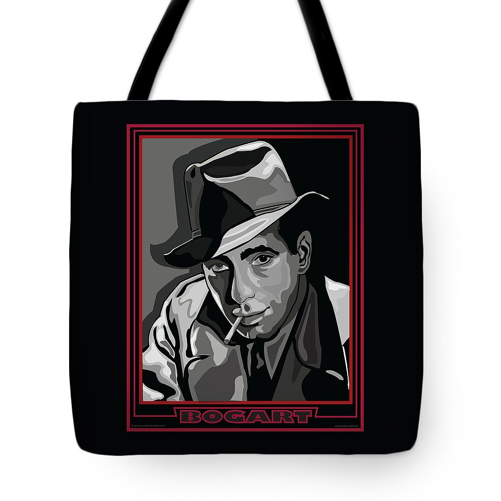 Humphery Bogart Tote Bag featuring the digital art Bogart by Larry Butterworth