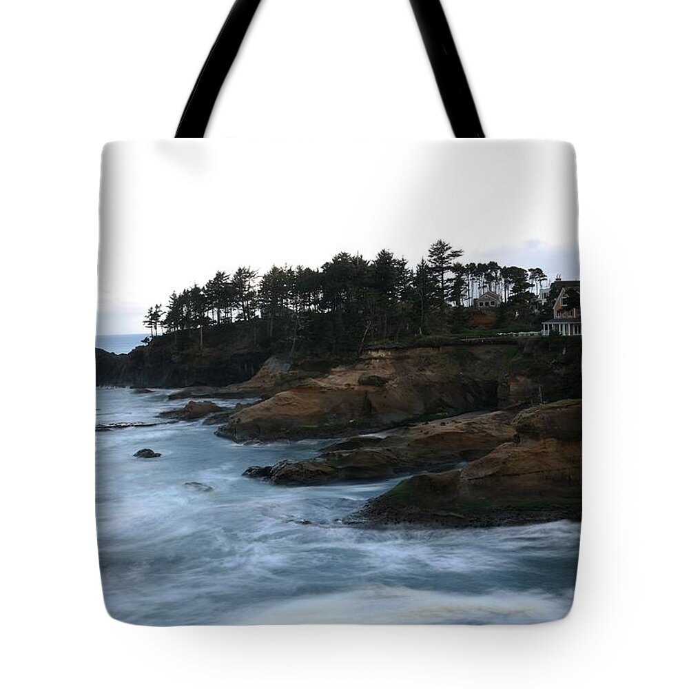 Long Exposures Tote Bag featuring the photograph Boiler Bay by Jeff Swan