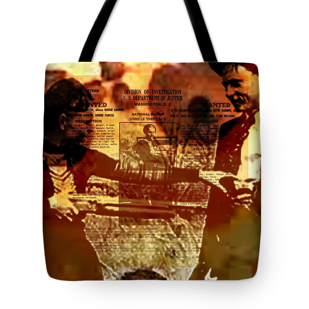 Fractal Art Tote Bag featuring the digital art Bonnie and Clyde by Elizabeth McTaggart