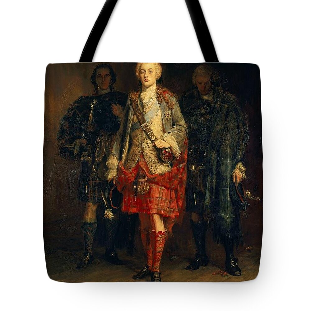 John Pettie Tote Bag featuring the painting Bonnie Prince Charlie by MotionAge Designs