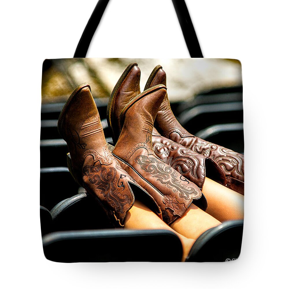 Christopher Holmes Photography Tote Bag featuring the photograph Boots Up by Christopher Holmes