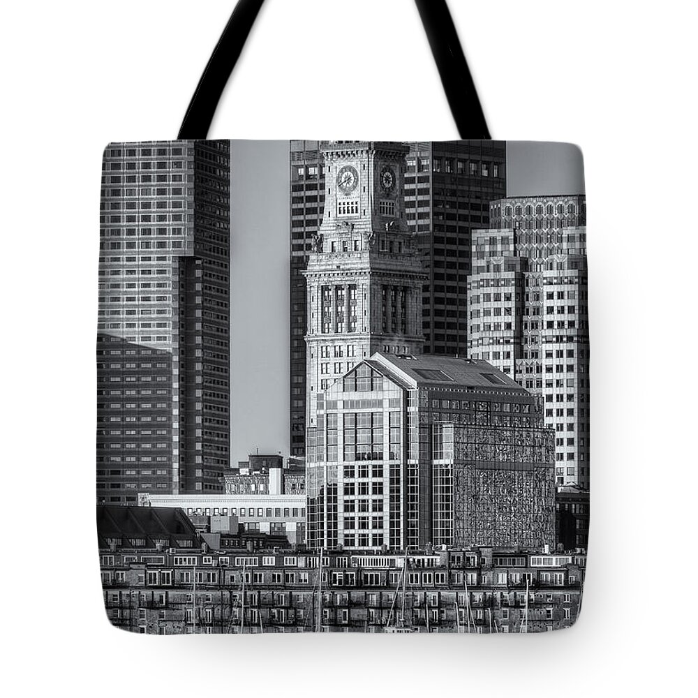 Clarence Holmes Tote Bag featuring the photograph Boston Harbor and Skyline IV by Clarence Holmes