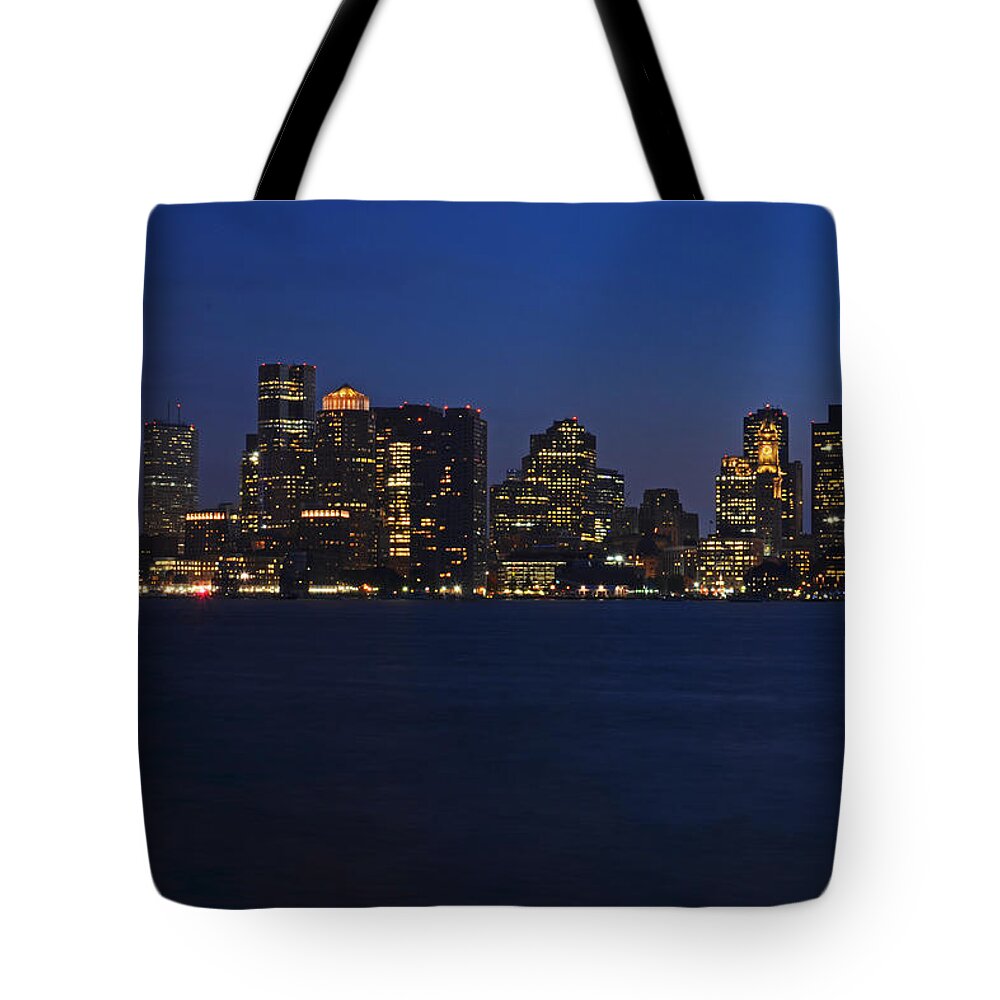 Boston Tote Bag featuring the photograph Boston Skyline from East Boston by Toby McGuire