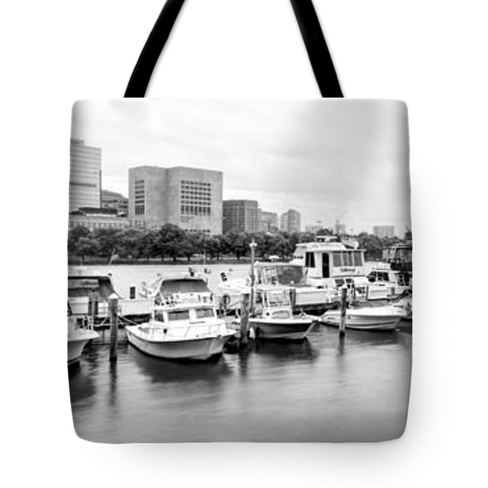 Boston Tote Bag featuring the photograph Boston Skyline by Natalie Rotman Cote