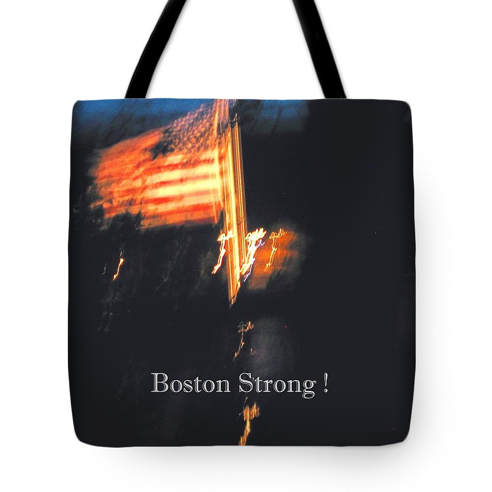 Fineartamerica.com Tote Bag featuring the painting Boston Strong by Diane Strain