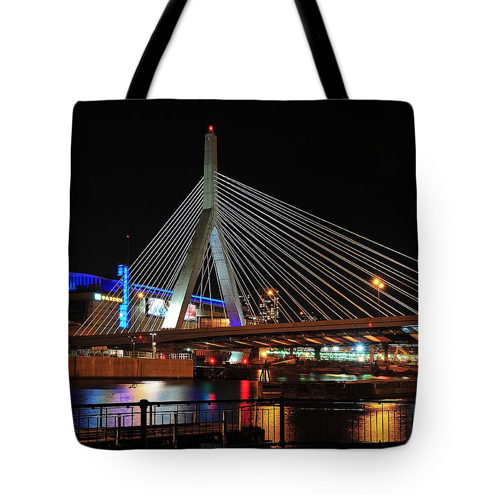 Best Cityscape Tote Bag featuring the photograph Boston's Zakim-Bunker Hill Bridge by Mitchell R Grosky