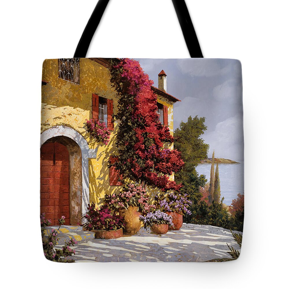 Bouganville Tote Bag featuring the painting Bouganville by Guido Borelli