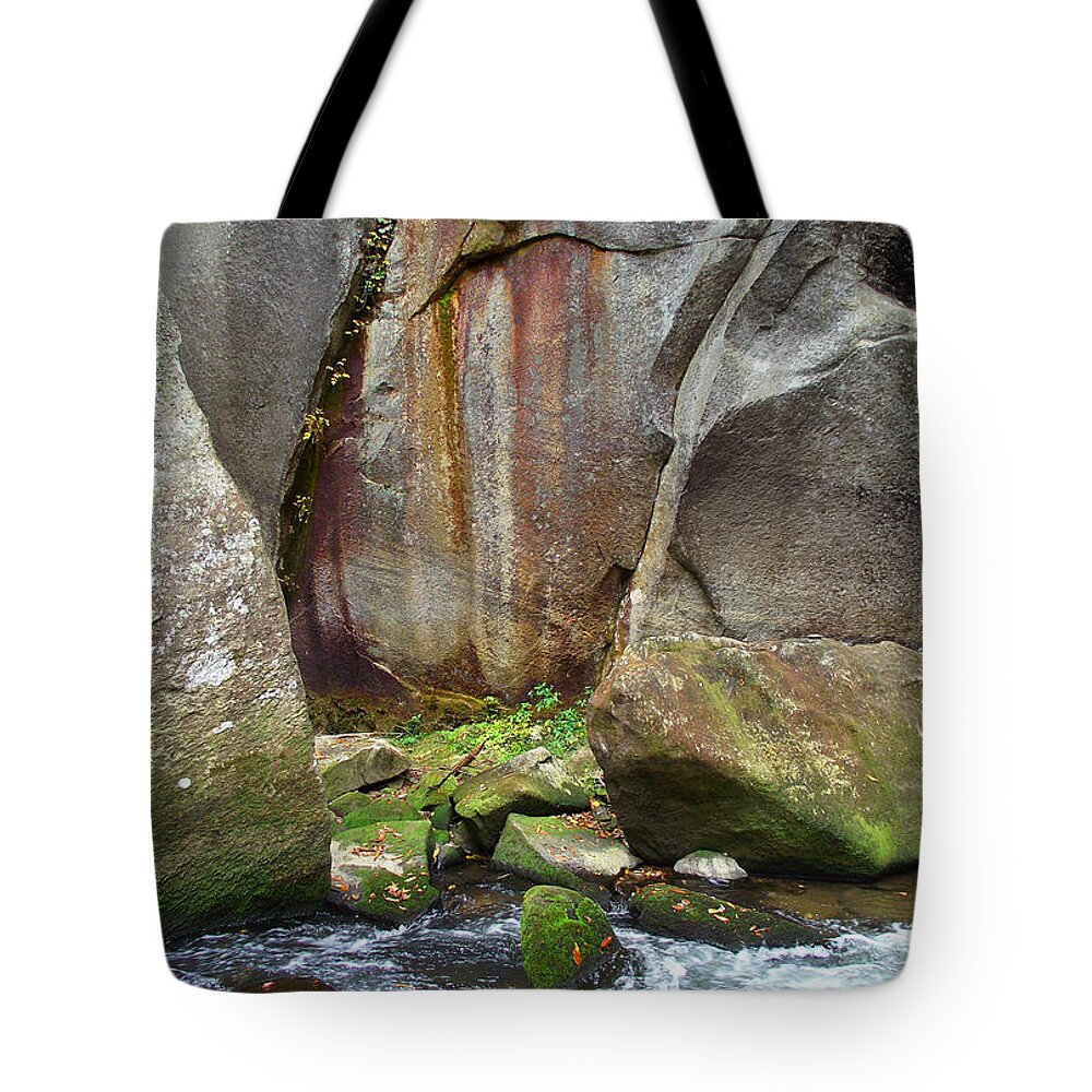 Rocks Tote Bag featuring the photograph Boulders by the River by Duane McCullough