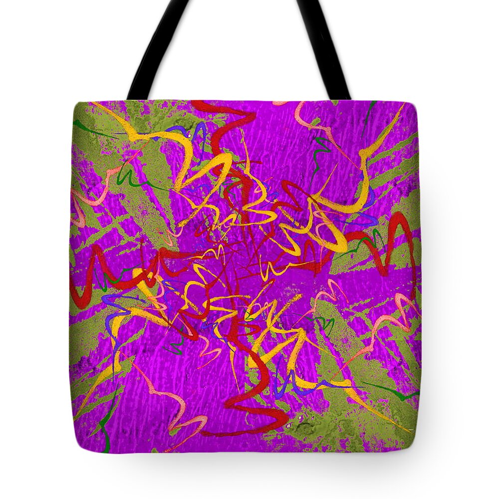 Bounce Tote Bag featuring the digital art Bounce by Tim Allen
