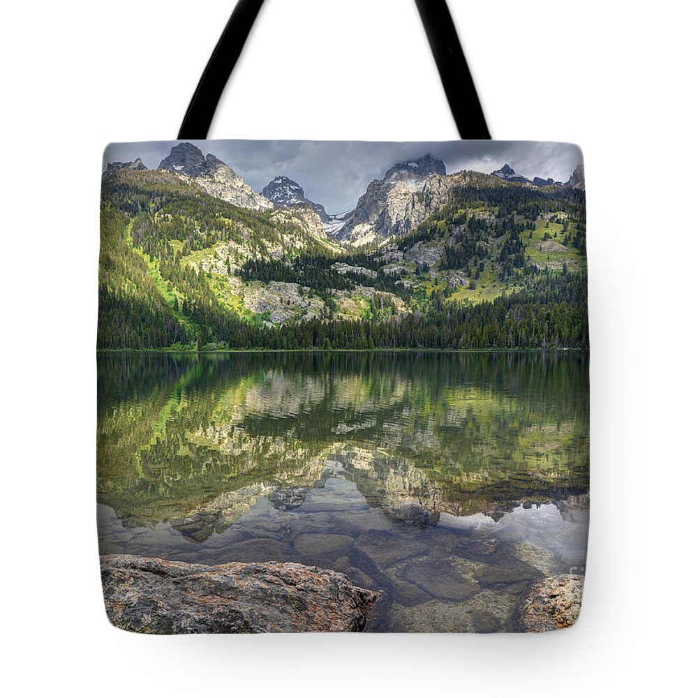 Grand Teton Tote Bag featuring the photograph Bradley Lake Reflection - Grand Teton National Park by Gary Whitton