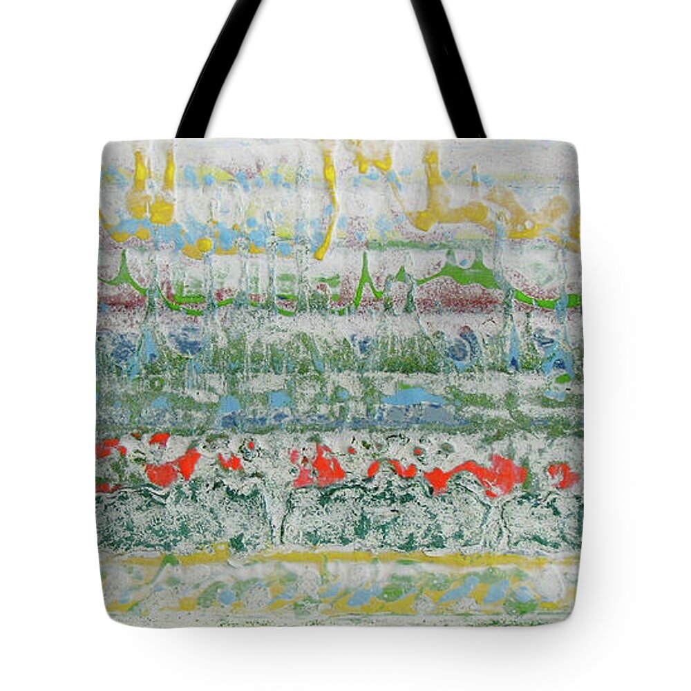 Abstract Tote Bag featuring the painting Brain Waves by Strangefire Art    Scylla Liscombe