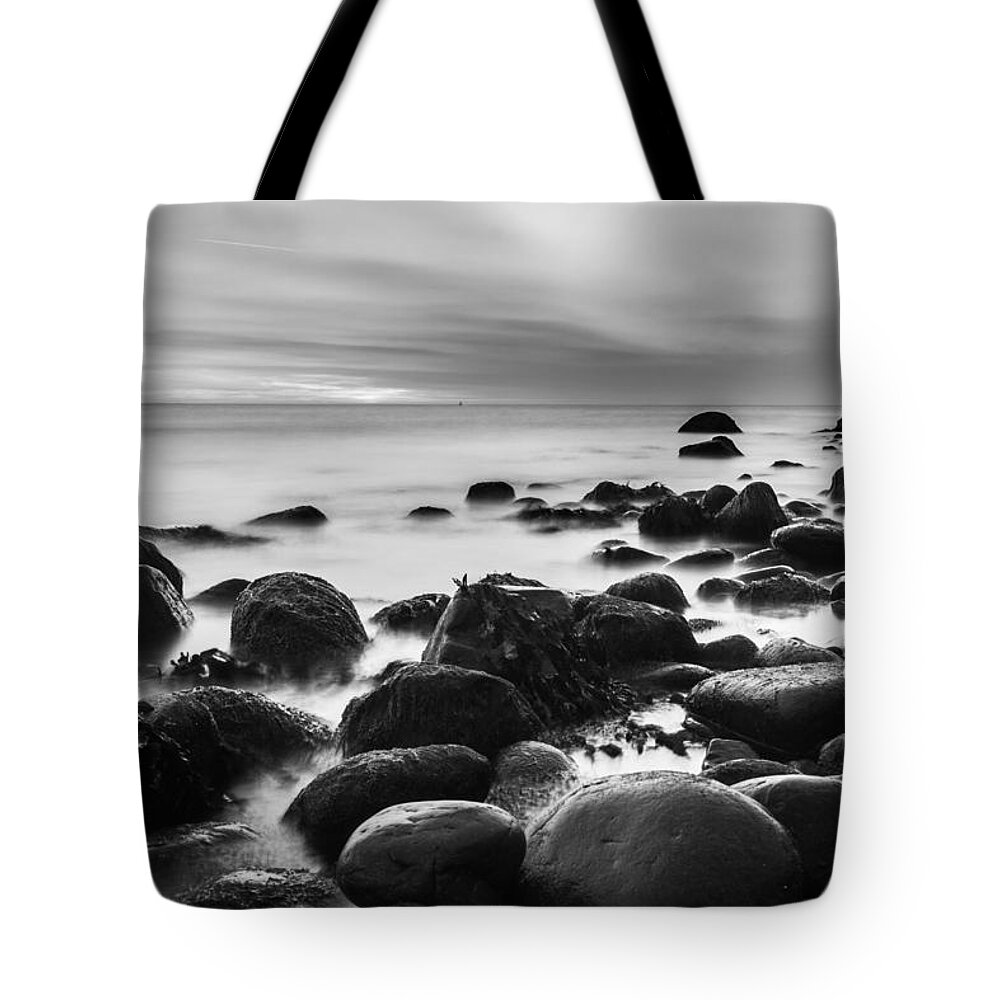 Black Tote Bag featuring the photograph Bray Head and the Irish Sea by Semmick Photo