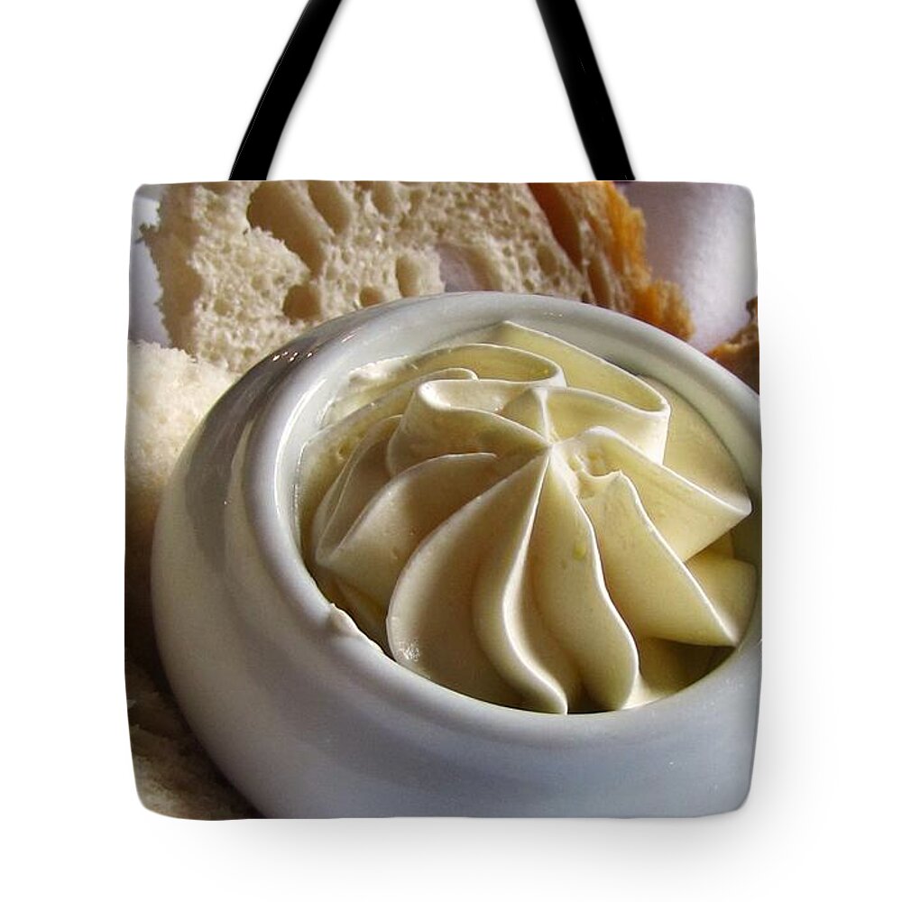 Bread Tote Bag featuring the photograph Bread and Butter by Jennifer Wheatley Wolf