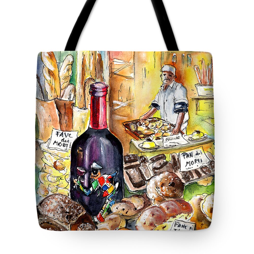 Travel Tote Bag featuring the painting Bread From Bergamo by Miki De Goodaboom