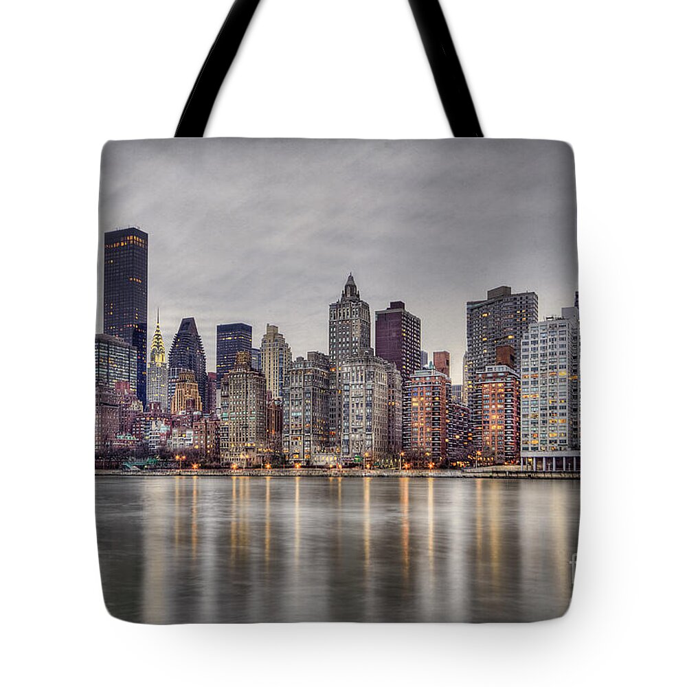 New York Tote Bag featuring the photograph Break Into Darkness by Evelina Kremsdorf