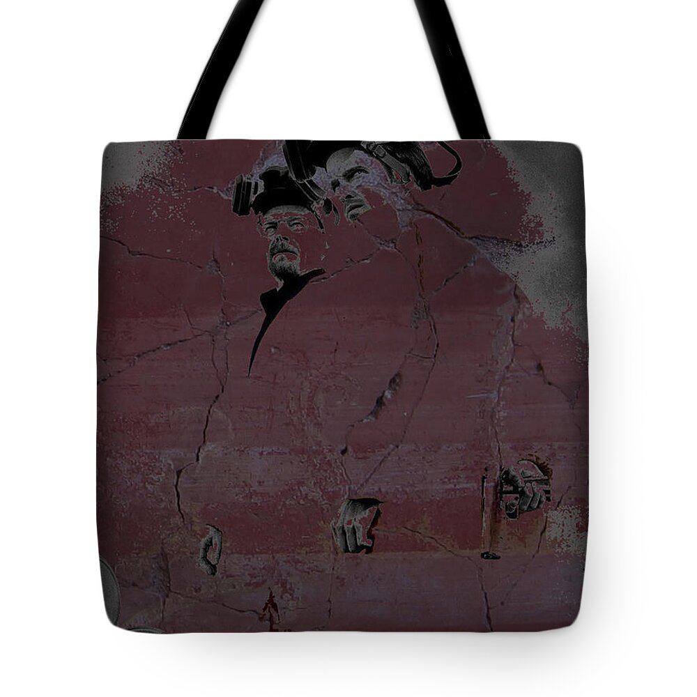 Breaking Bad Tote Bag featuring the digital art Breaking Bad Concrete Wall by Brian Reaves