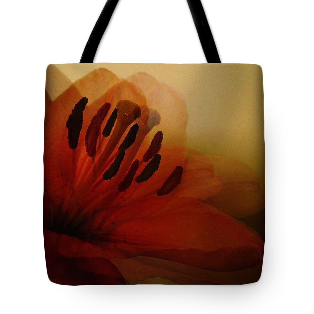 Breath Of The Lily Tote Bag featuring the photograph Breath of The Lily by Marianna Mills