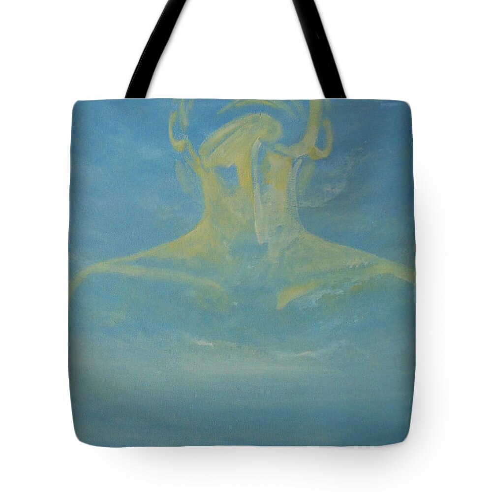 Abstract Tote Bag featuring the painting Breathe by Jane See
