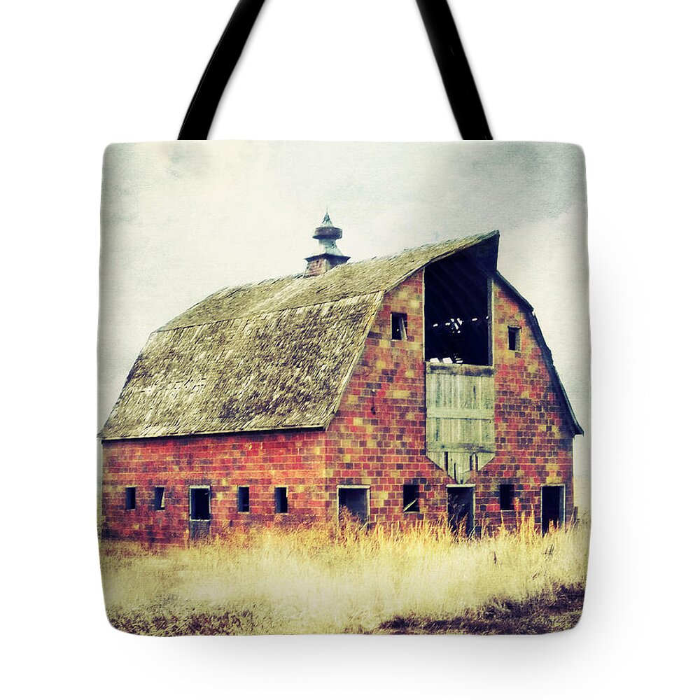 Barn Tote Bag featuring the photograph Brick Barn by Julie Hamilton