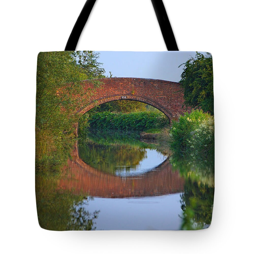 Oxford Tote Bag featuring the photograph Bridge over the Canal by Jeremy Hayden