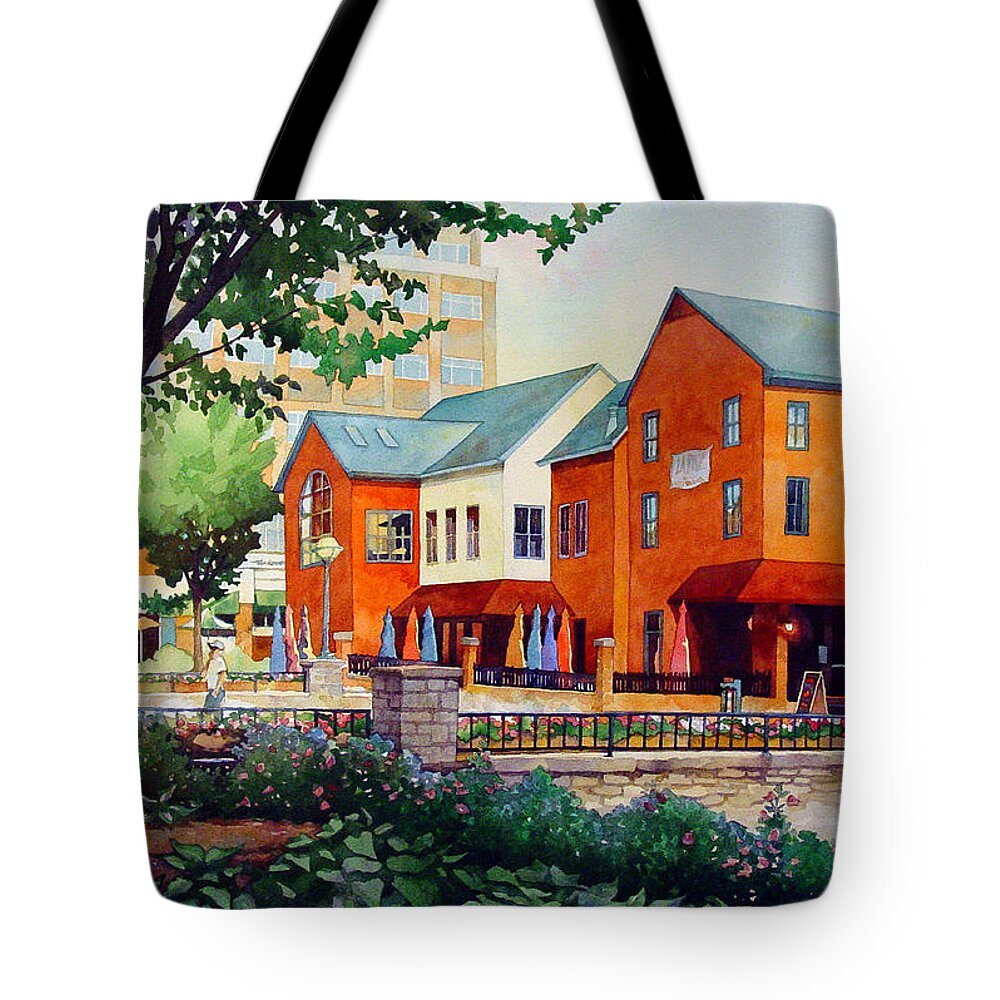 Landscape Tote Bag featuring the painting Bridge to Margarita by Mick Williams