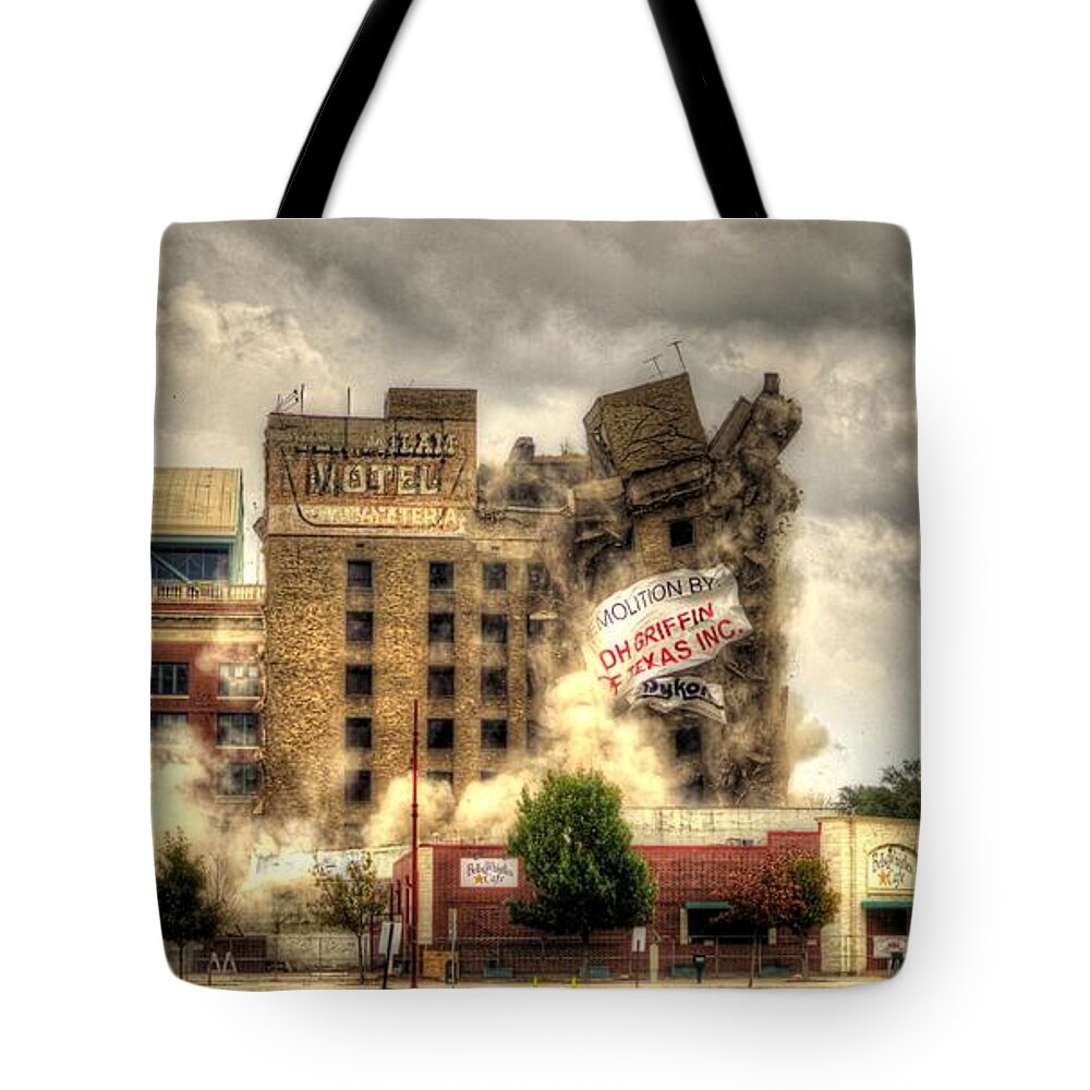 D.h. Griffin Tote Bag featuring the photograph Bringing down the House by David Morefield