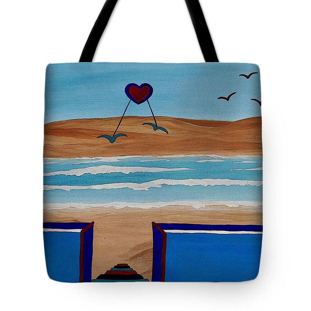 Bringing The Heart Home Tote Bag featuring the painting Bringing the Heart Home by Barbara St Jean