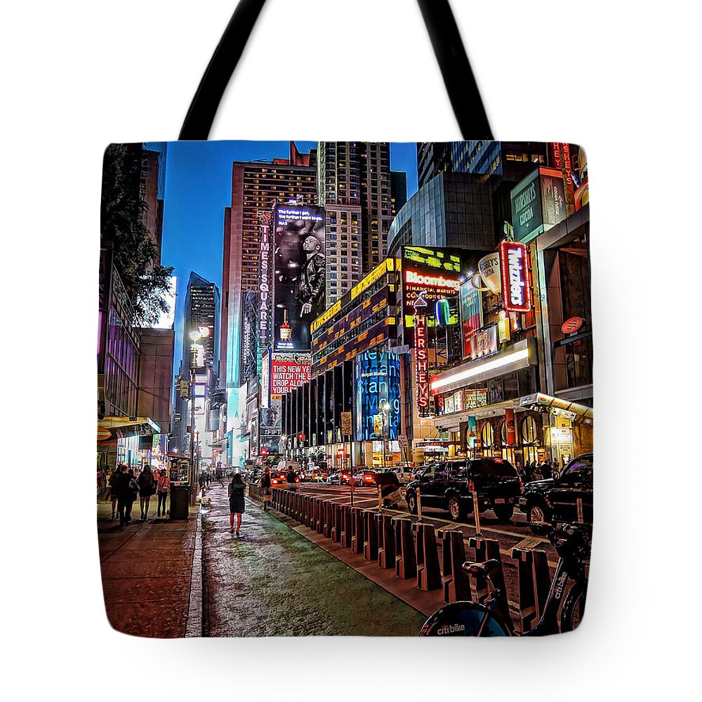Broadway Tote Bag featuring the photograph Broadway NYC by Jeff Breiman