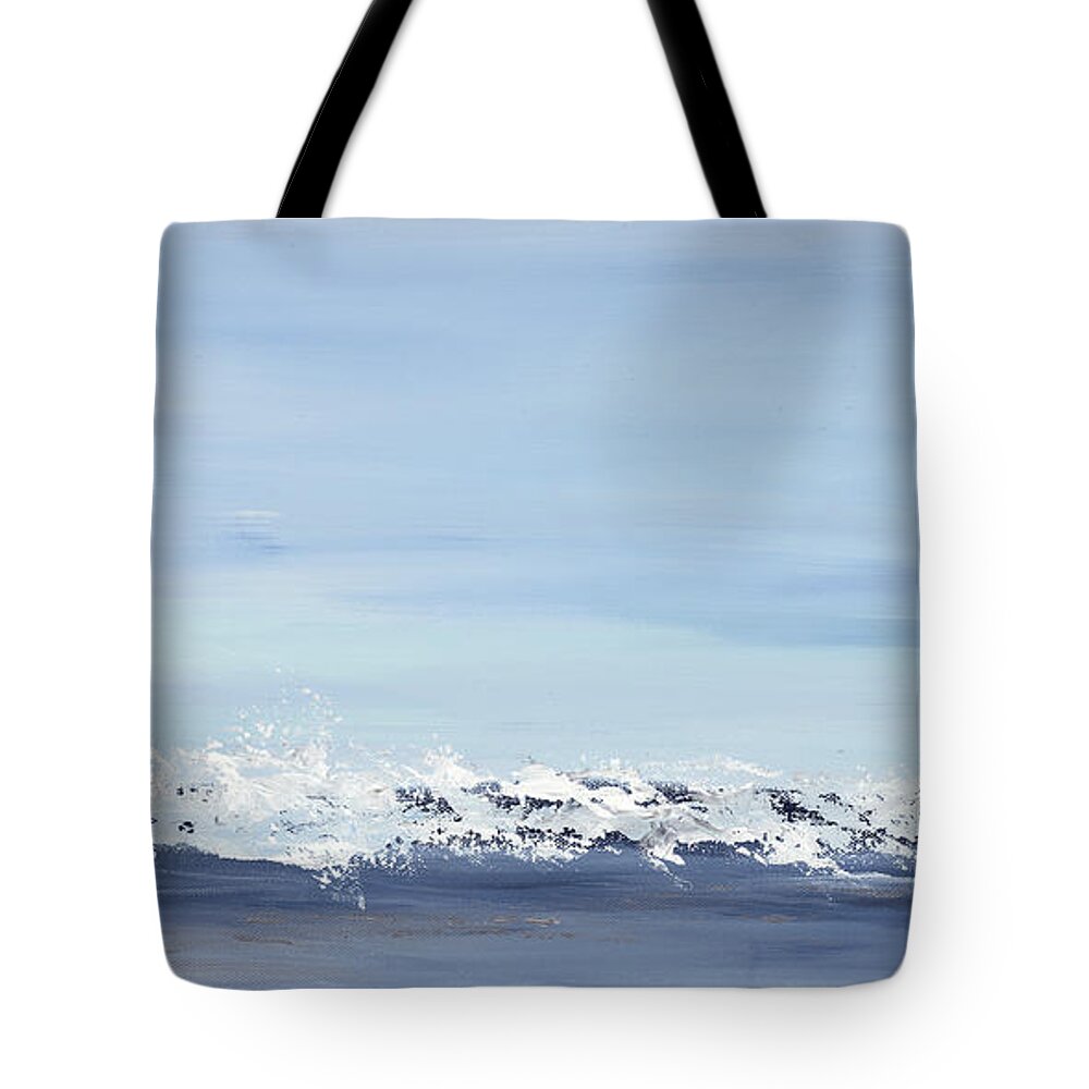 Coastal Tote Bag featuring the painting Broken Blue by Tamara Nelson