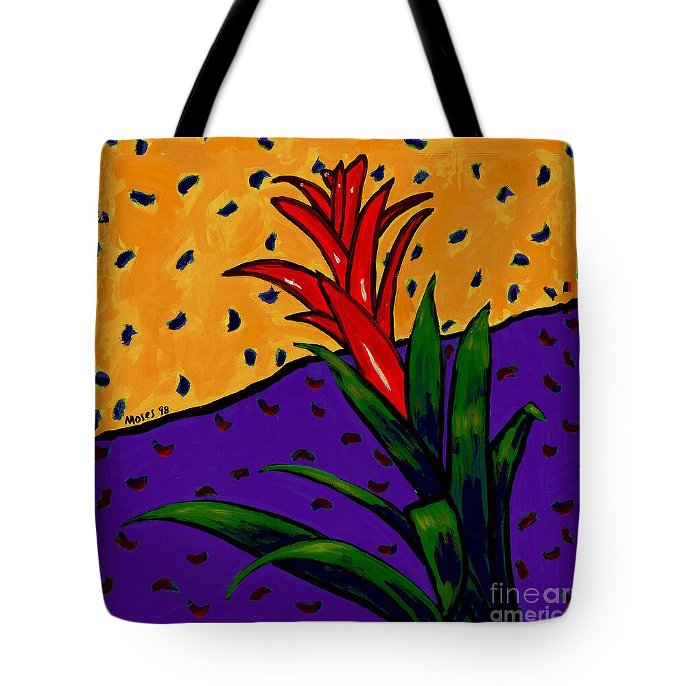 Bromeliad Tote Bag featuring the painting Bromeliad by Dale Moses