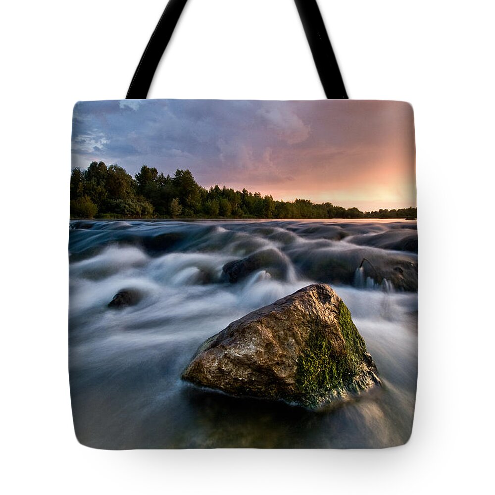 Landscape Tote Bag featuring the photograph Bronze rock by Davorin Mance