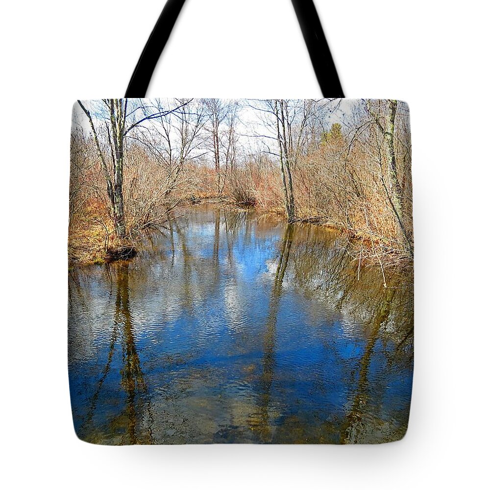 Brook Tote Bag featuring the photograph Brook Reflections by MTBobbins Photography