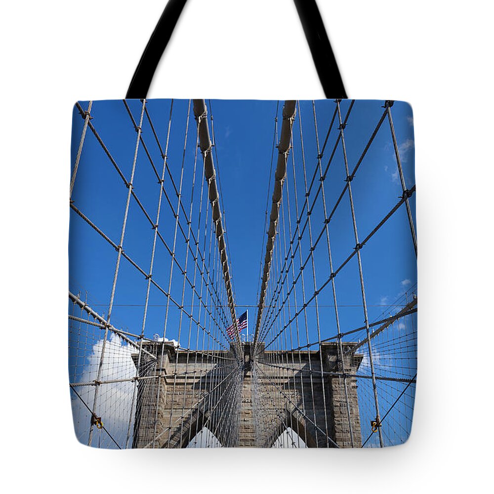 Built Structure Tote Bag featuring the photograph Brooklyn Bridge by Future Light