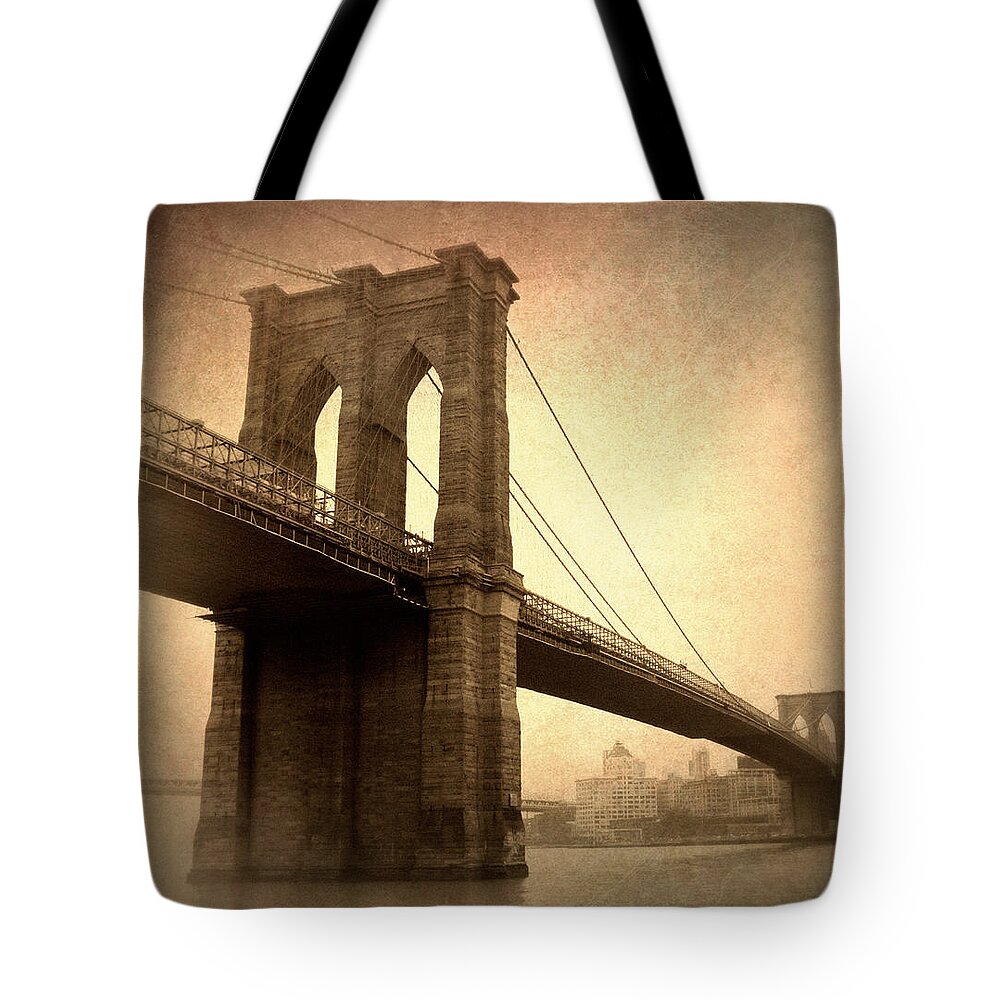 Bridge Tote Bag featuring the photograph Brooklyn Nostalgia II by Jessica Jenney