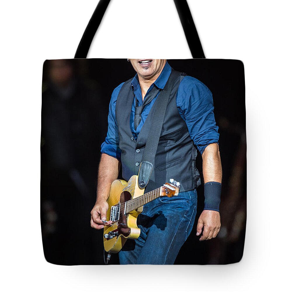 Bruce Springsteen Tote Bag featuring the photograph Bruce Springsteen by Georgia Clare