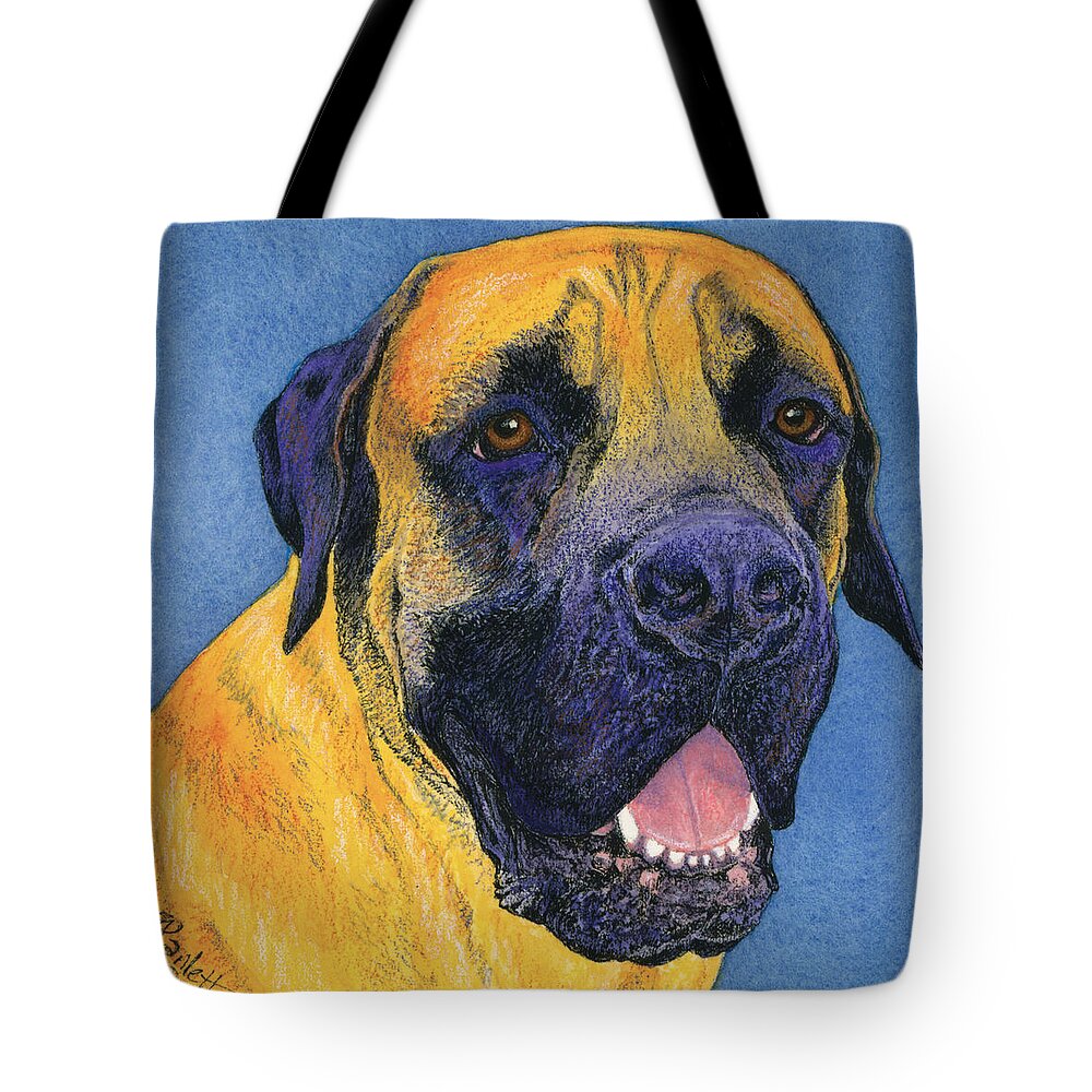 Mastiff Tote Bag featuring the painting Brutus #2 by Ann Ranlett